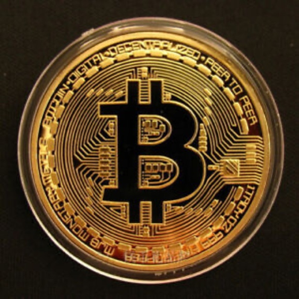 Gold and Black Bitcoin Coin (2) Pack